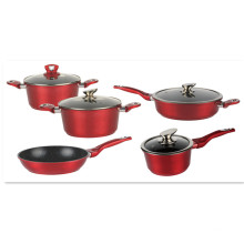 16 20 24 28 30 cm Granit Nicht-Stick-Kochgeschirrsets 9 Stück 7 Stück 5 Stück Aluminiumhersteller Pan Pot Cookware